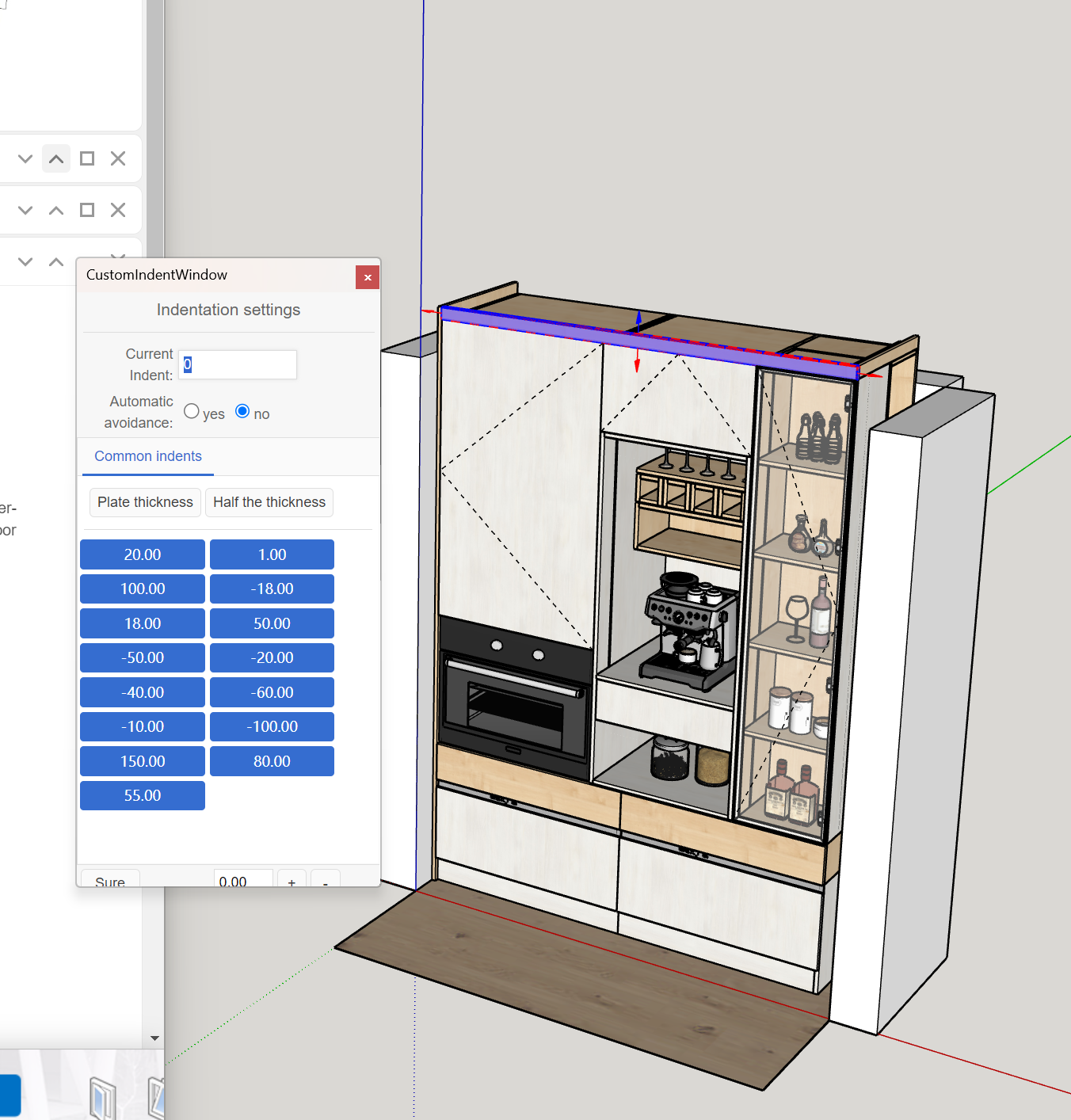 Panel stretching and cabinet resizing
